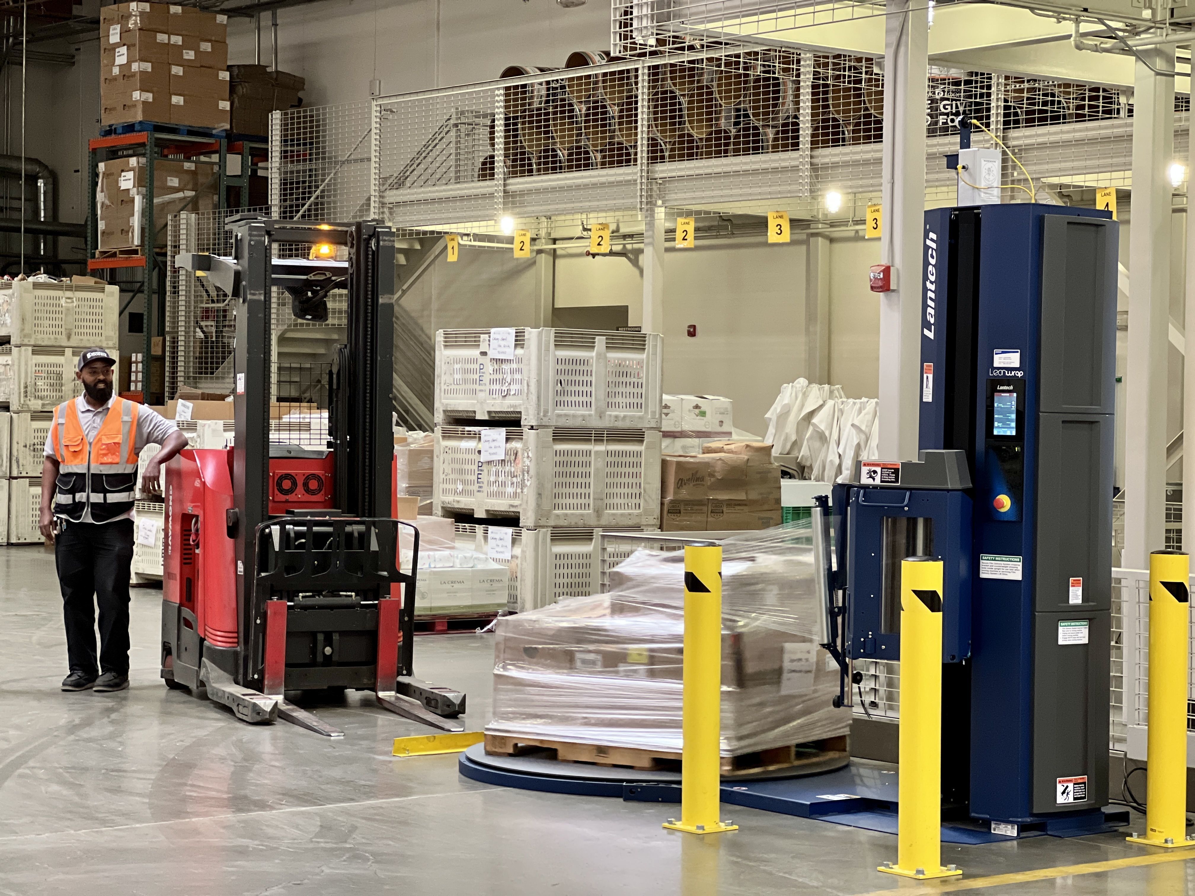 Redwood Empire Food Bank staff working in the warehouse