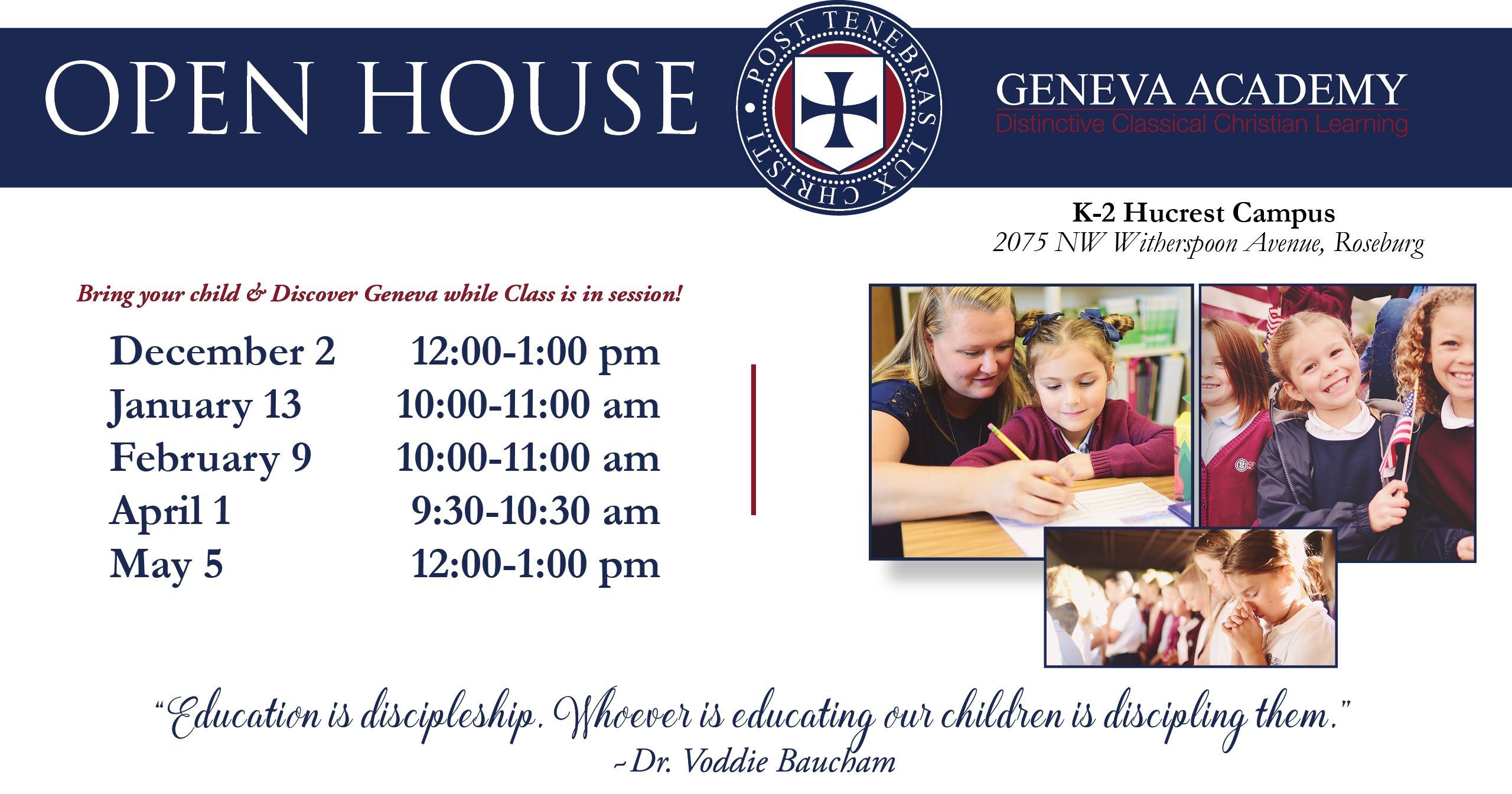 K4-2nd Open House - In Person, Please Register