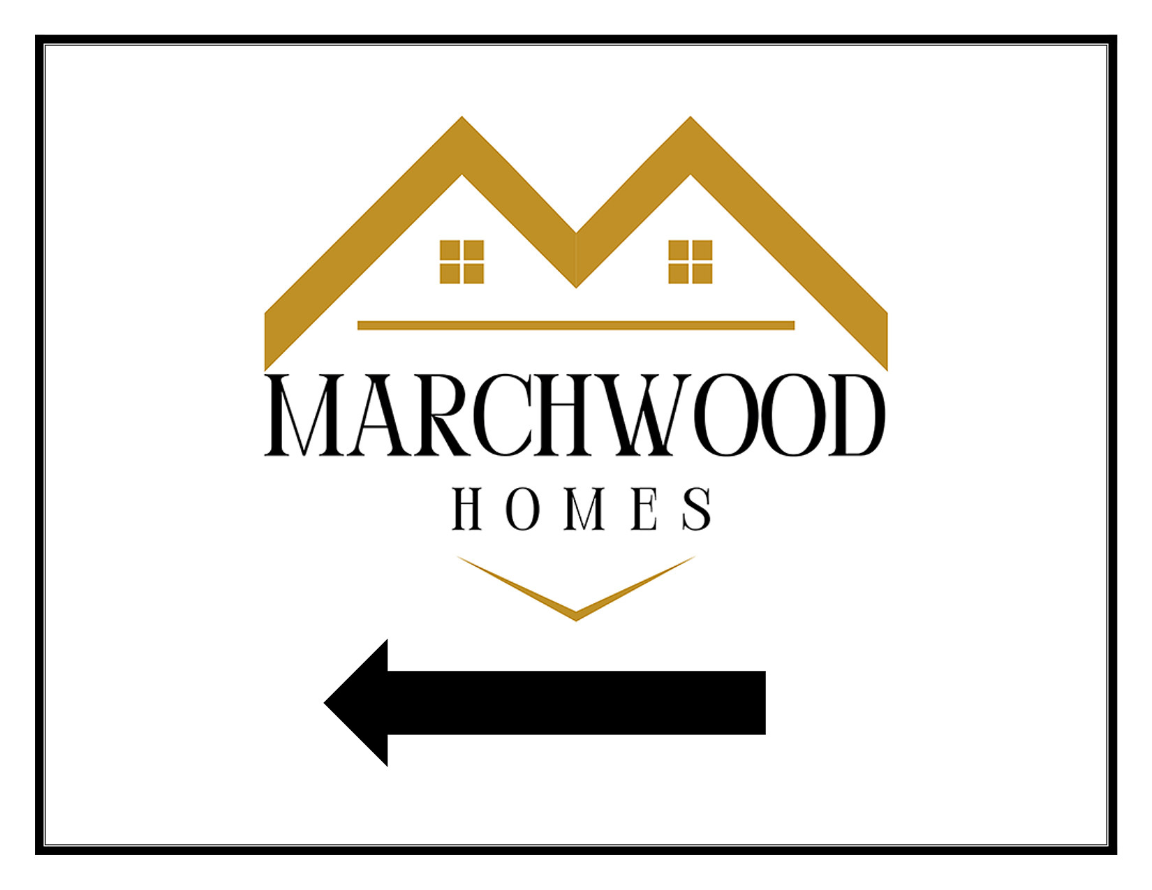 Marchwood Homes Direction Left Signs