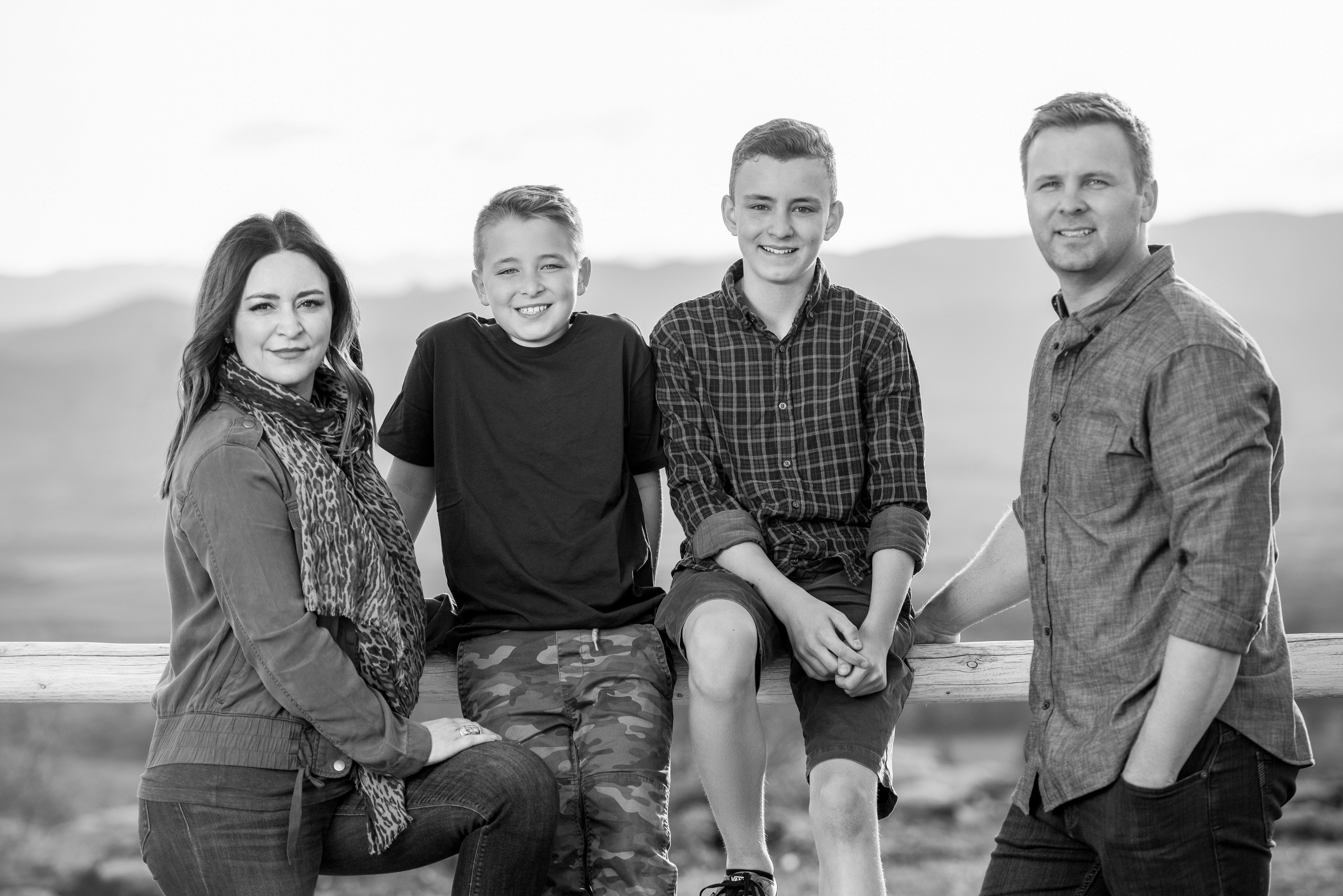 A mom with her two teenage sons