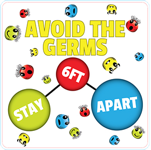 12 - Floor Decal - Avoid the Germs