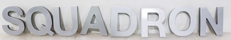 LP-7172 - Carved Aluminum-Plated Individual Sign Letters for "Squadron"