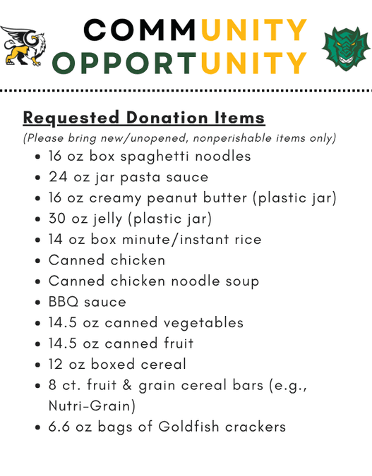 Requested Donation Items