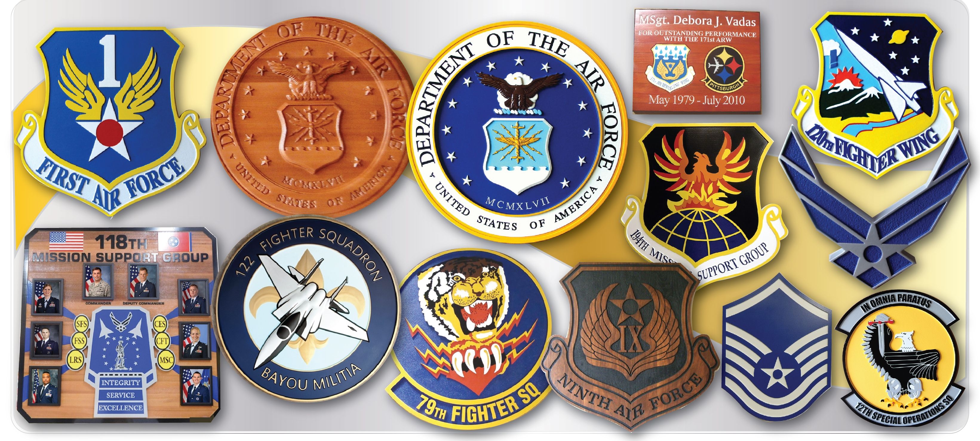 US USAF 14TH FOURTEENTH AIR FORCE COMMAND SHIELD EMBLEM PIN BADGE 1 INCH 