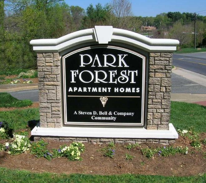 K20054 - EPS Monument Sign for Apartment Homes, Faux Stone Sign Pillars