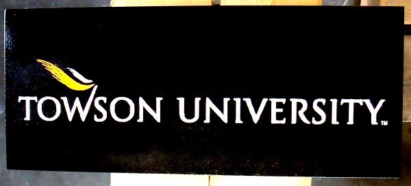 FA15542 -  Carved High-Density-Urethane (HDU) Entrance Sign for Towson University 