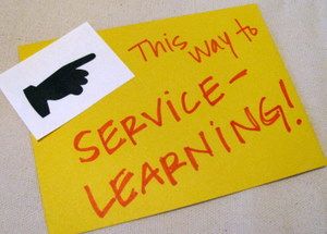 This way to service-learning