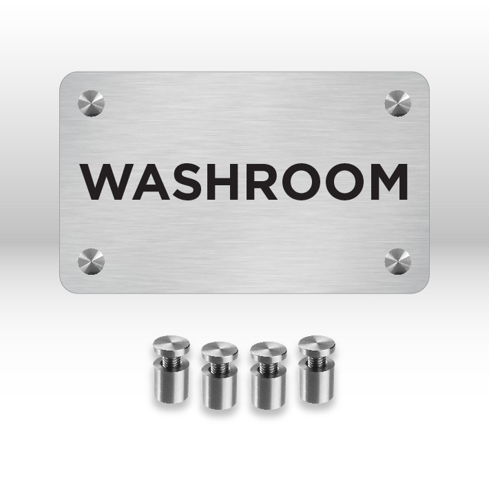 Facilities Sign - Washroom, 10" x 6"