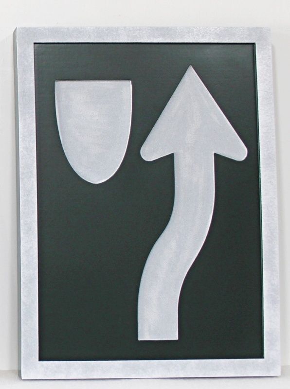 H17554 - Carved 2.5 D HDU Directional Traffic Sign