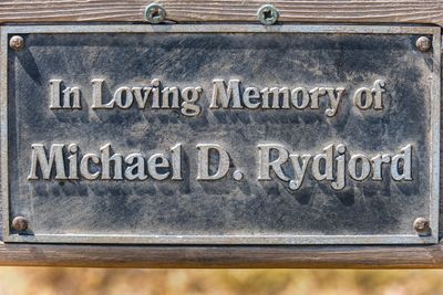 In Loving Memory of Michael D. Rydjord