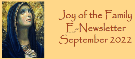 Joy of the Family e-Newsletter - September