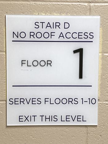 ADA Stairwell Sign