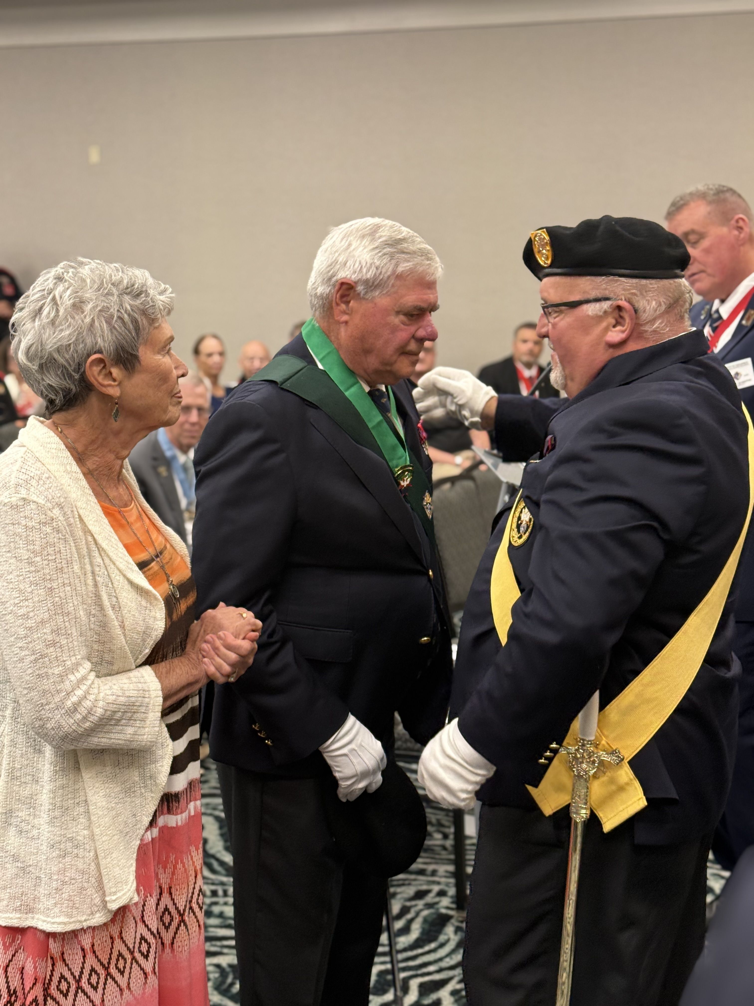 Conferring Medal