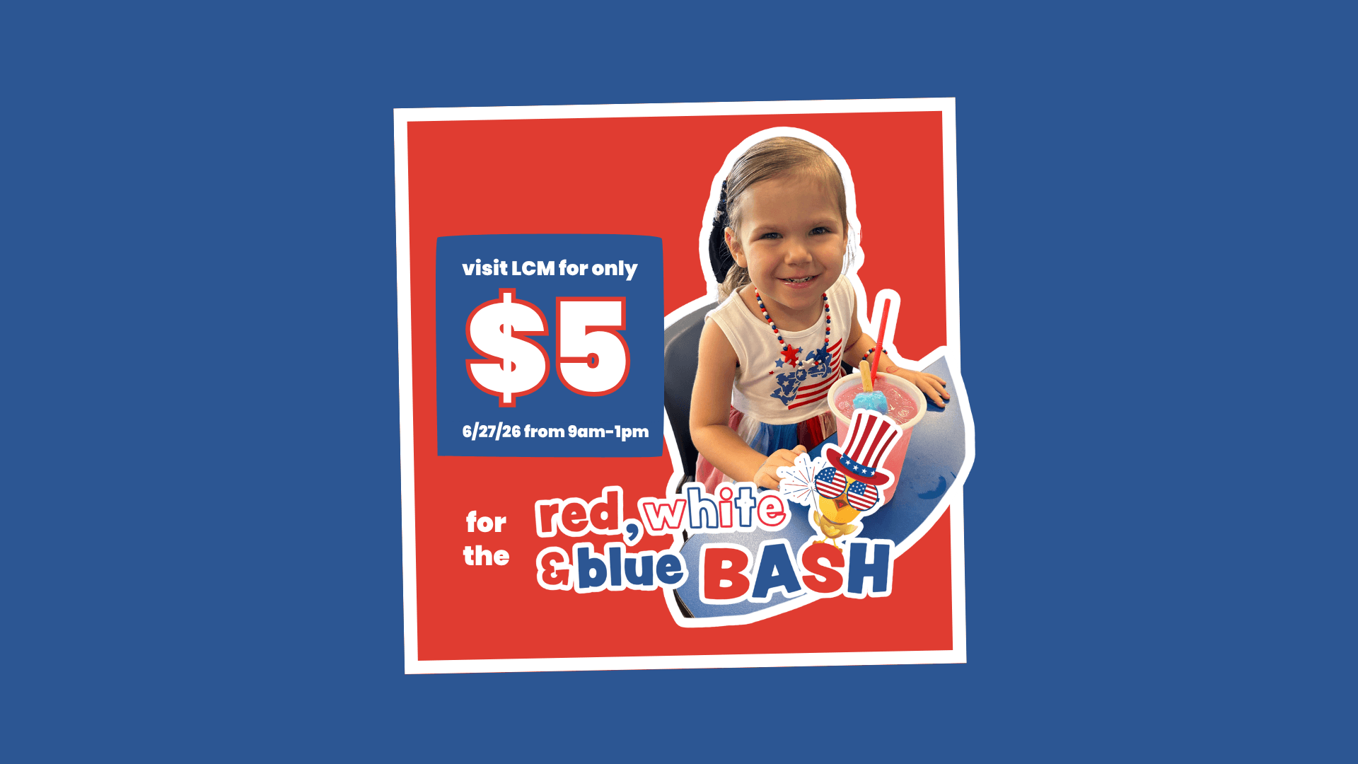 Red White and Blue Bash Event Graphic