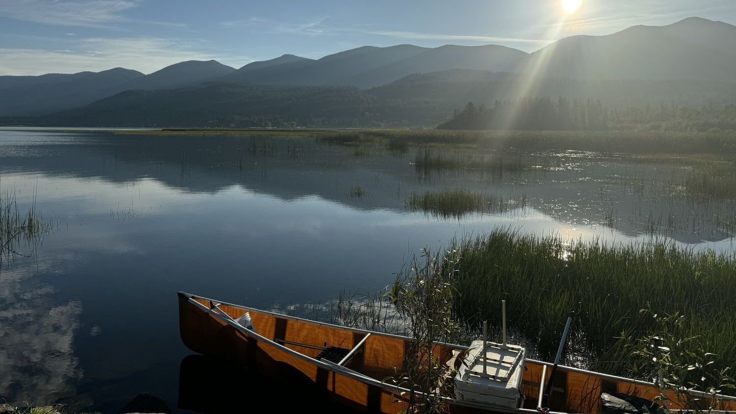 Canoe on Flathead Lake