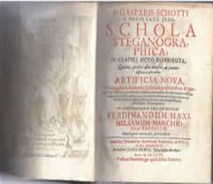 Gaspar Schott Schola's, "Steganographica," 1680 edition (first published in 1665) - donated to the NCMF by Dr. David Kahn