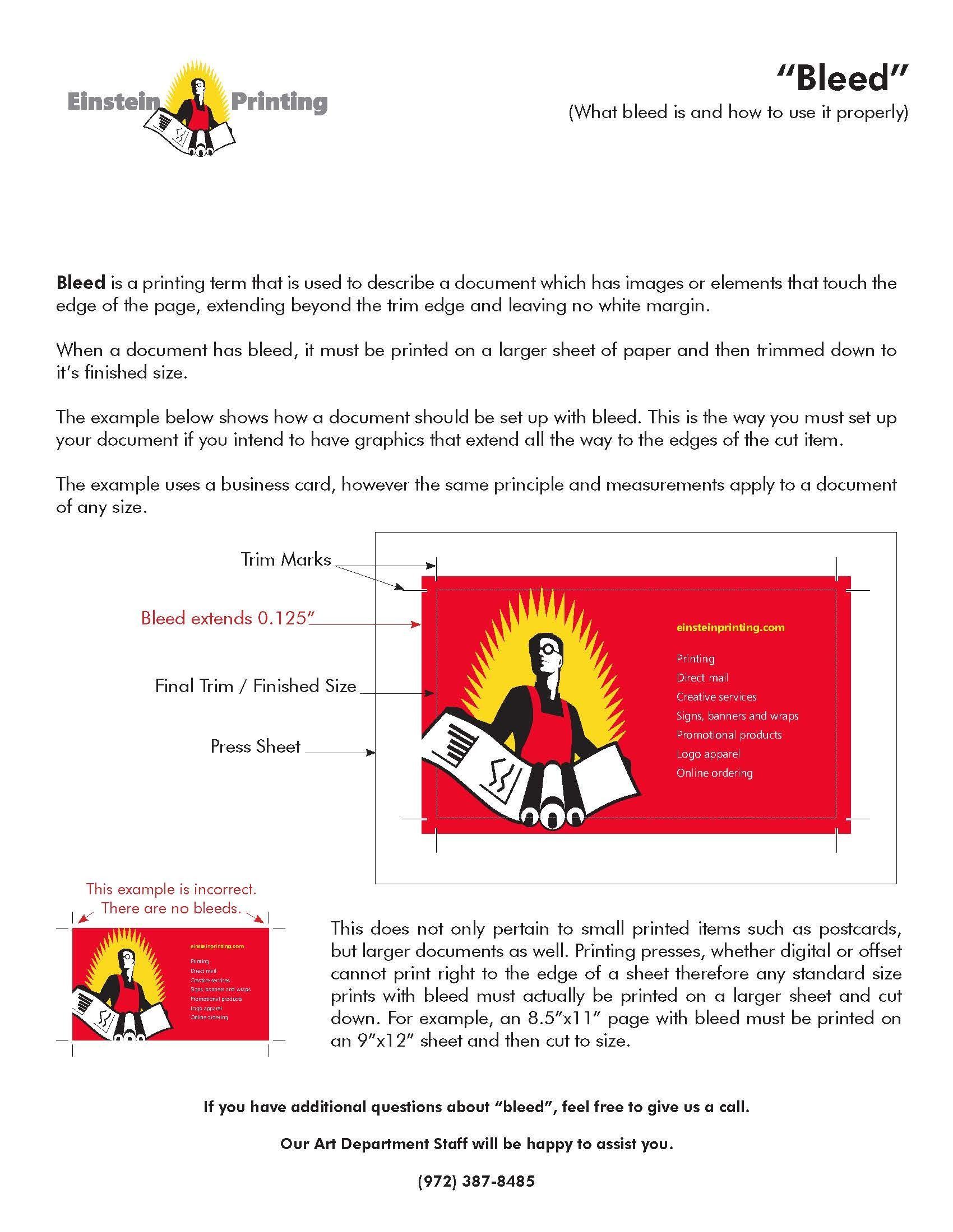 What bleed is and how to use it properly