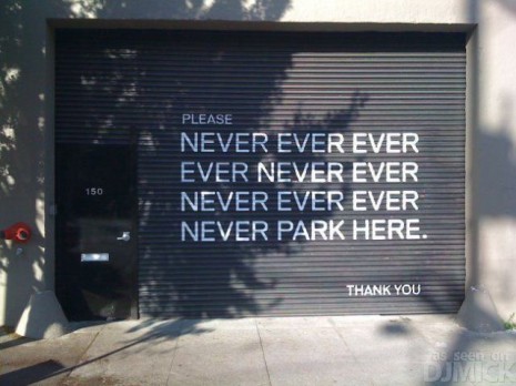 no parking signs