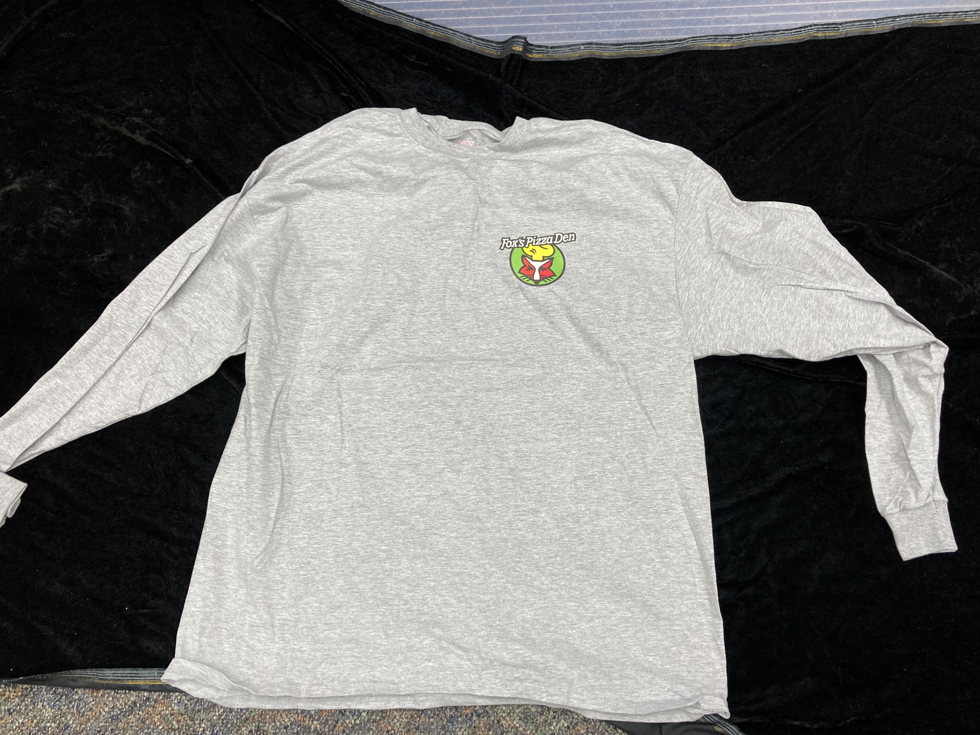 SALE Fox's Logo - 3XL Light Grey Long Sleeve