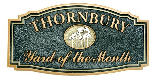 KA20935 - Carved and Sandblasted Yard-of-the-Month Sign for the "Thornbury" HOA