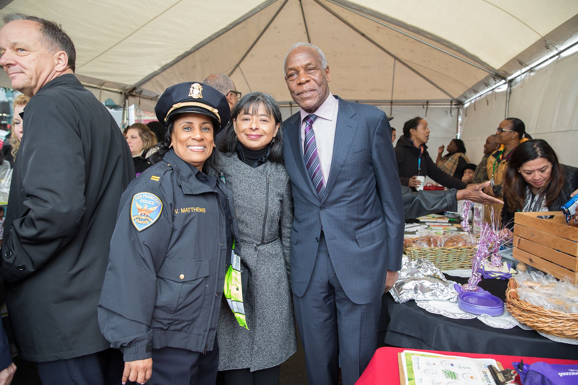 San Francisco's finest joined in the festivities with Jilma Meneses and Danny Glover. 