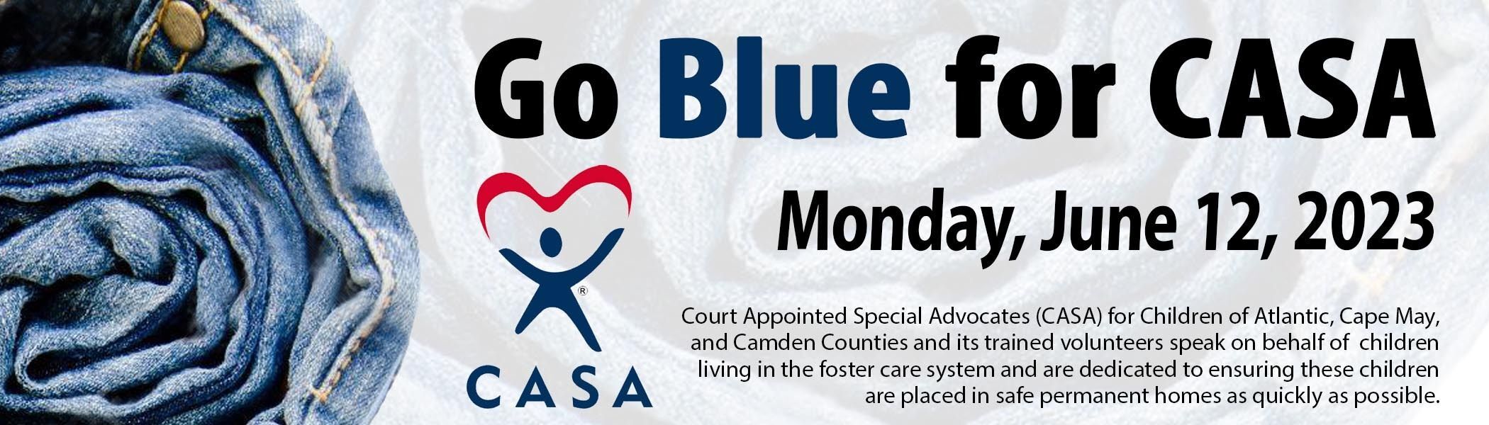 Go Blue for CASA event logo - CASA for Children