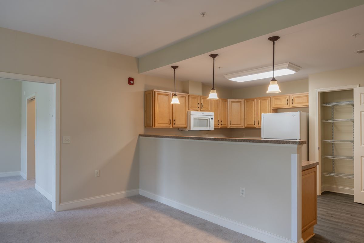 Living/Dining Room with View of Kitchen