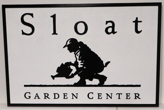 SC38215 - Carved and Sandblasted HDU Sign for "Sloat Garden Center"