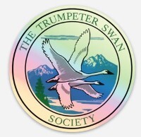 Holographic Indoor/Outdoor Trumpeter Swan Society logo Adhesive Decal