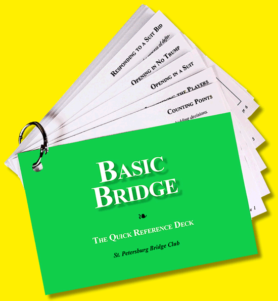 Simple Yet Instructive Flash Card Bridge Decks Earn Rave Review The Idea Is A Deck Of Flash Cards That Are Held Together With Ring In Upper Left Corner Subject Card Right At Top