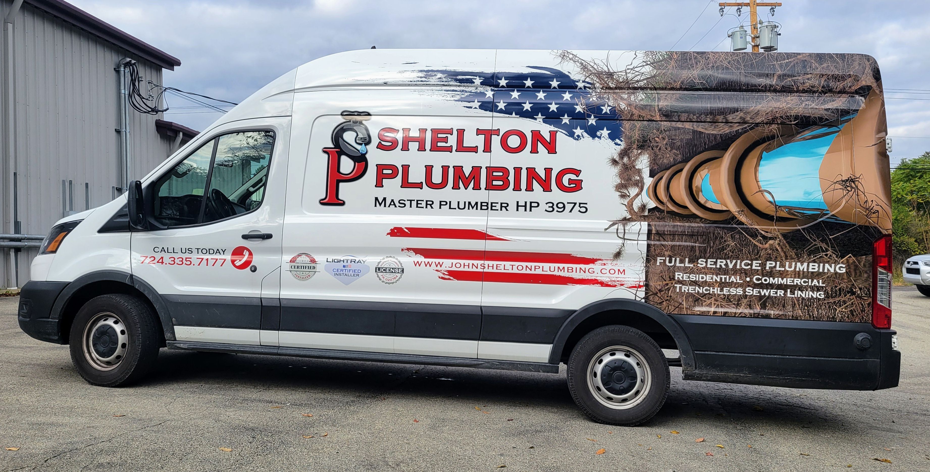 Shelton Plumbing van