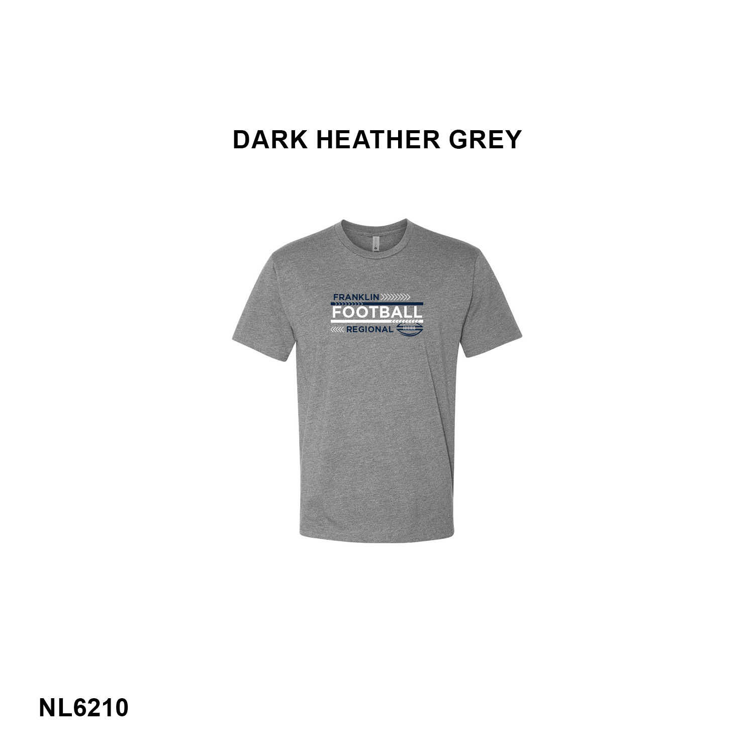 FRANKLIN REGIONAL FOOTBALL LOGO (NAVY & WHITE) - Next Level Apparel® Adult CVC Tee