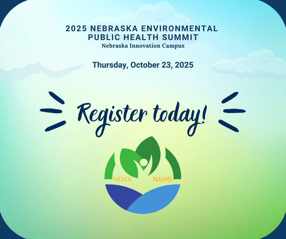 Decorative graphic for Nebraska Environmental Health Summit on October 24, 2024