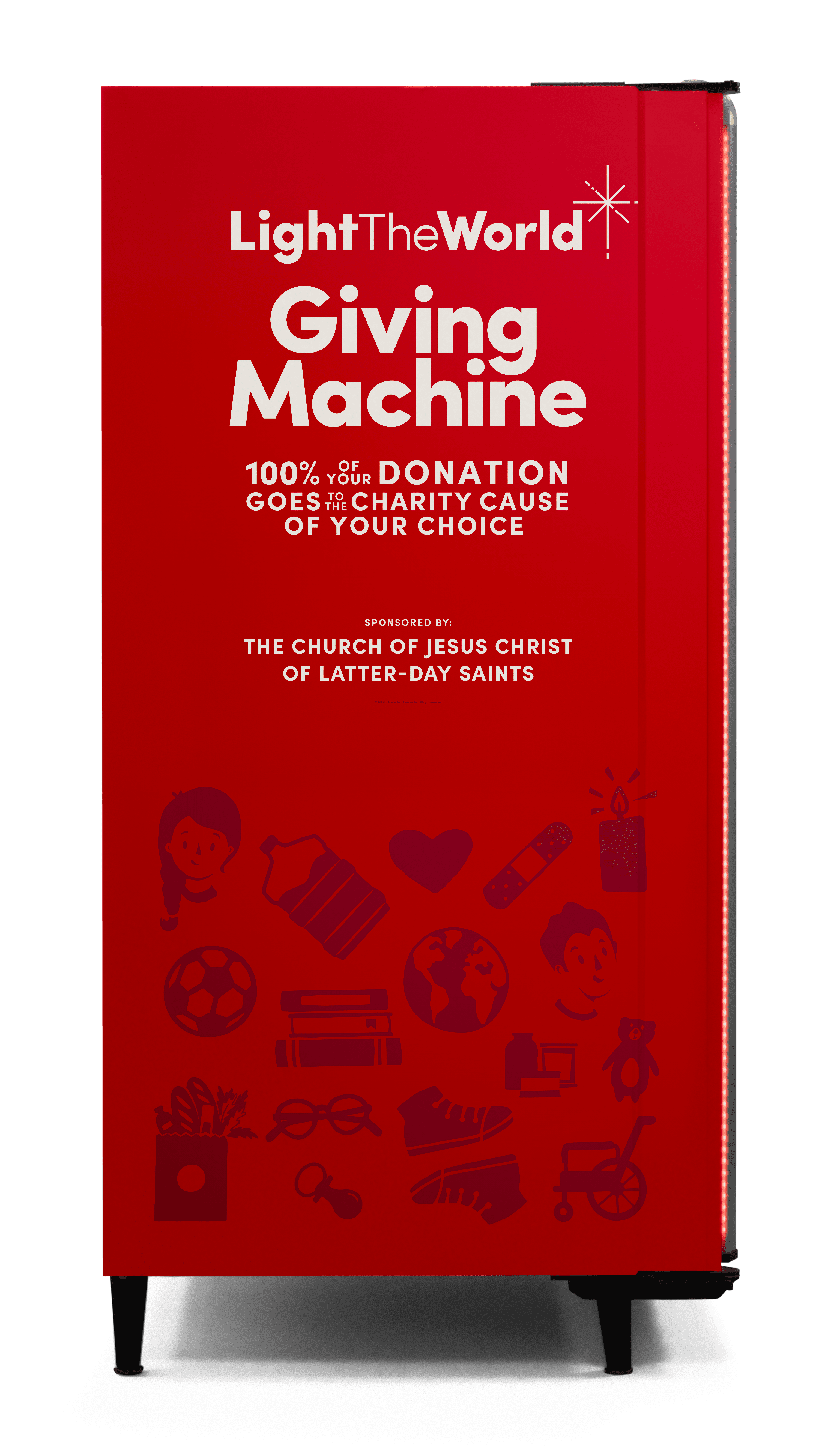 Frisco Family Services selected as a 2026 DFW Light the World Giving Machine nonprofit  For the alt text, if the image specifically shows the actual Giving Machine rather than a generic announcement graphic, I’d use: 2026 Light the World Giving Machine su