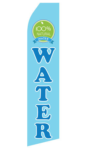 100% Natural Water Econo Stock Flag