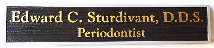 BA11661 - Carved and Sandblasted 2.5-D  Sign for  Periodontist Dentistry office of  Edward Surdivant, D.D.S., , 2,5-D Artist-Painted