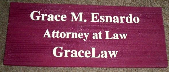 A10210 - Sandblasted Sign for  Door or  Wall , Attorney Office