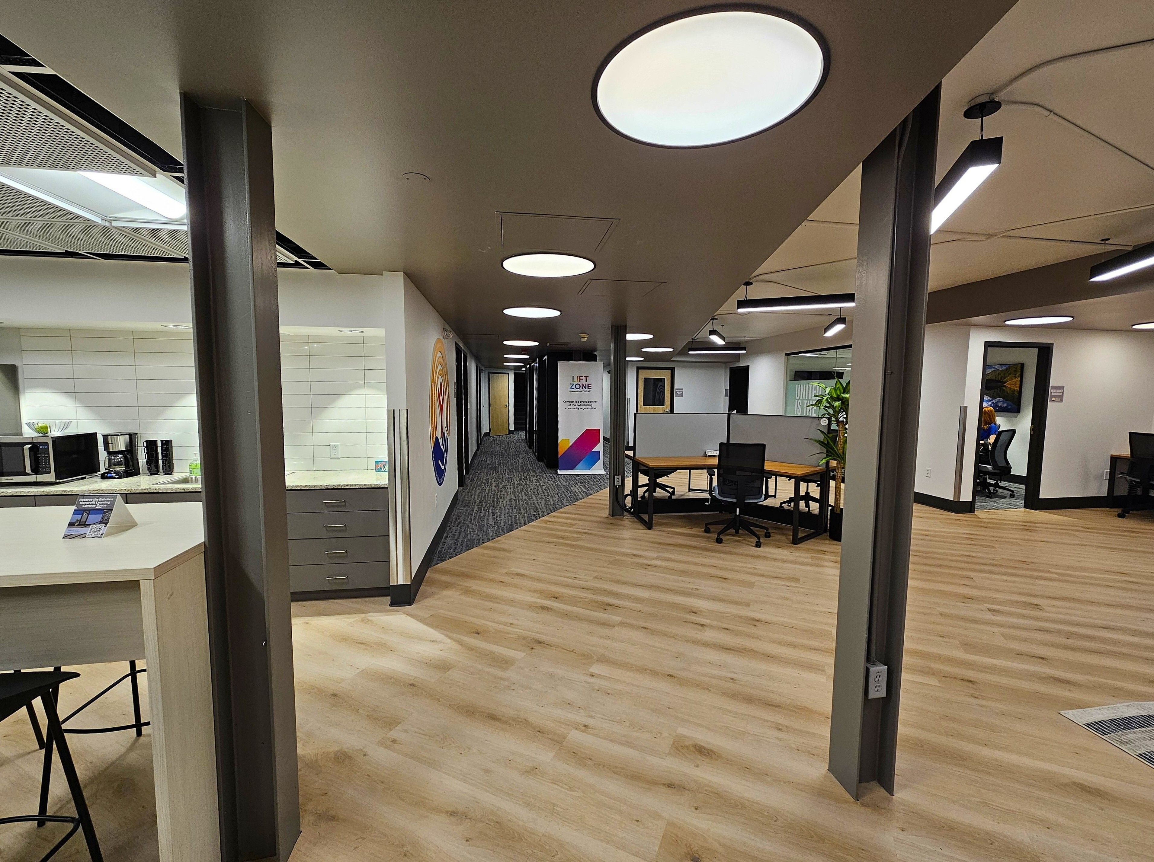 Image of the Behnken Nonprofit Learning Campus open area.