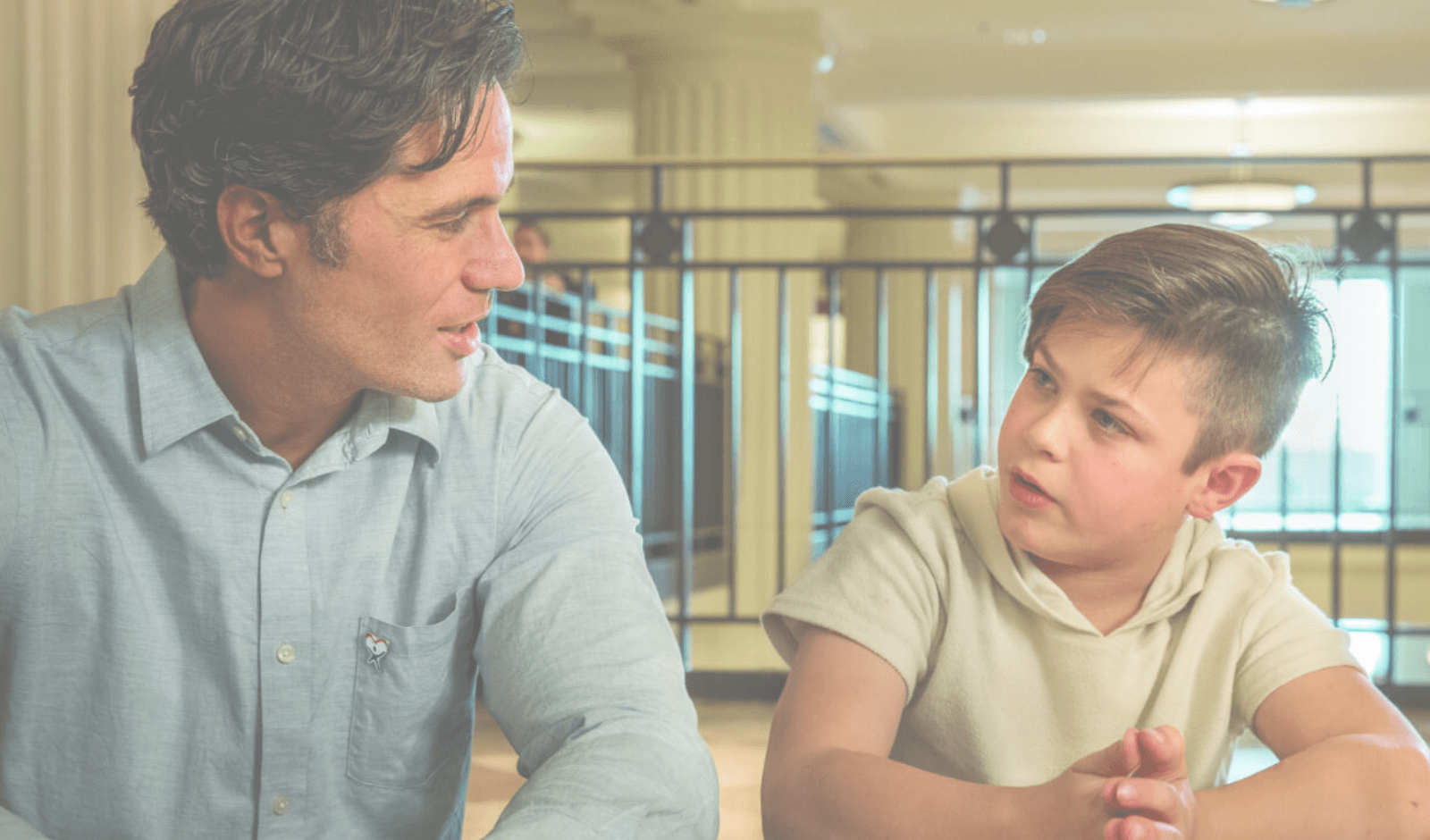 A young boy and his CASA mentor.