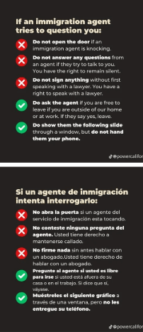 If an immigration agent tries to question you......