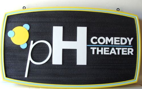 SA28026 - Carved, High Density Urethane Sign (HDU) Sign for Comedy Theatre