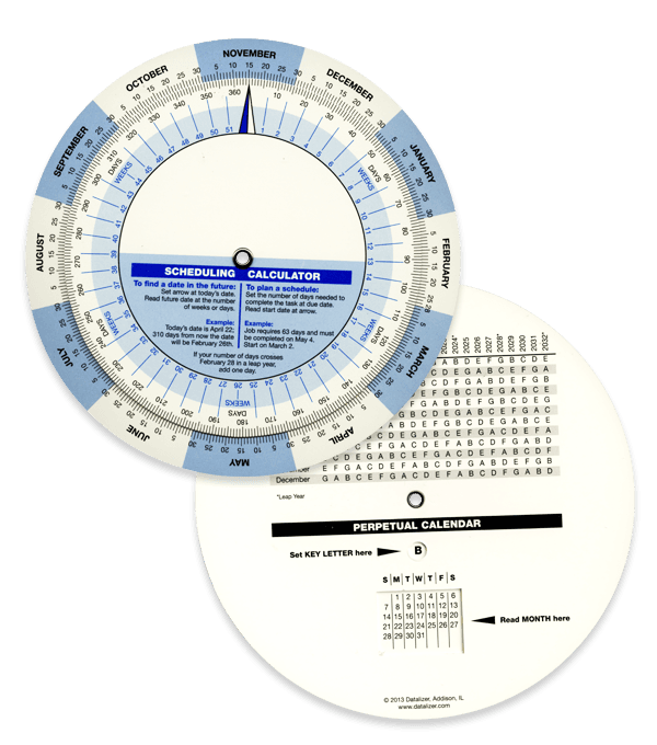 6" Scheduling Wheel & Perpetual Calendar
