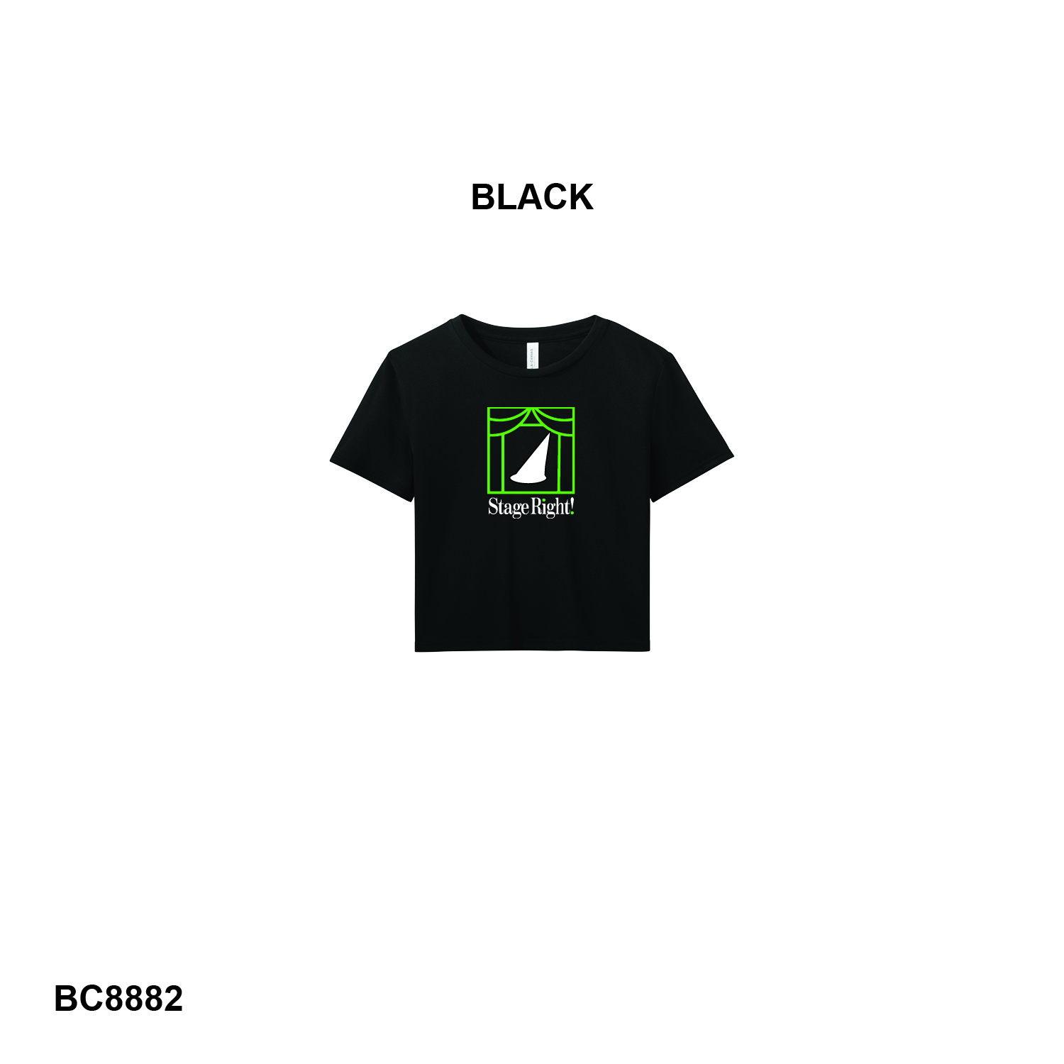 STAGE RIGHT LOGO - BELLA+CANVAS® Women’s Flowy Cropped Tee