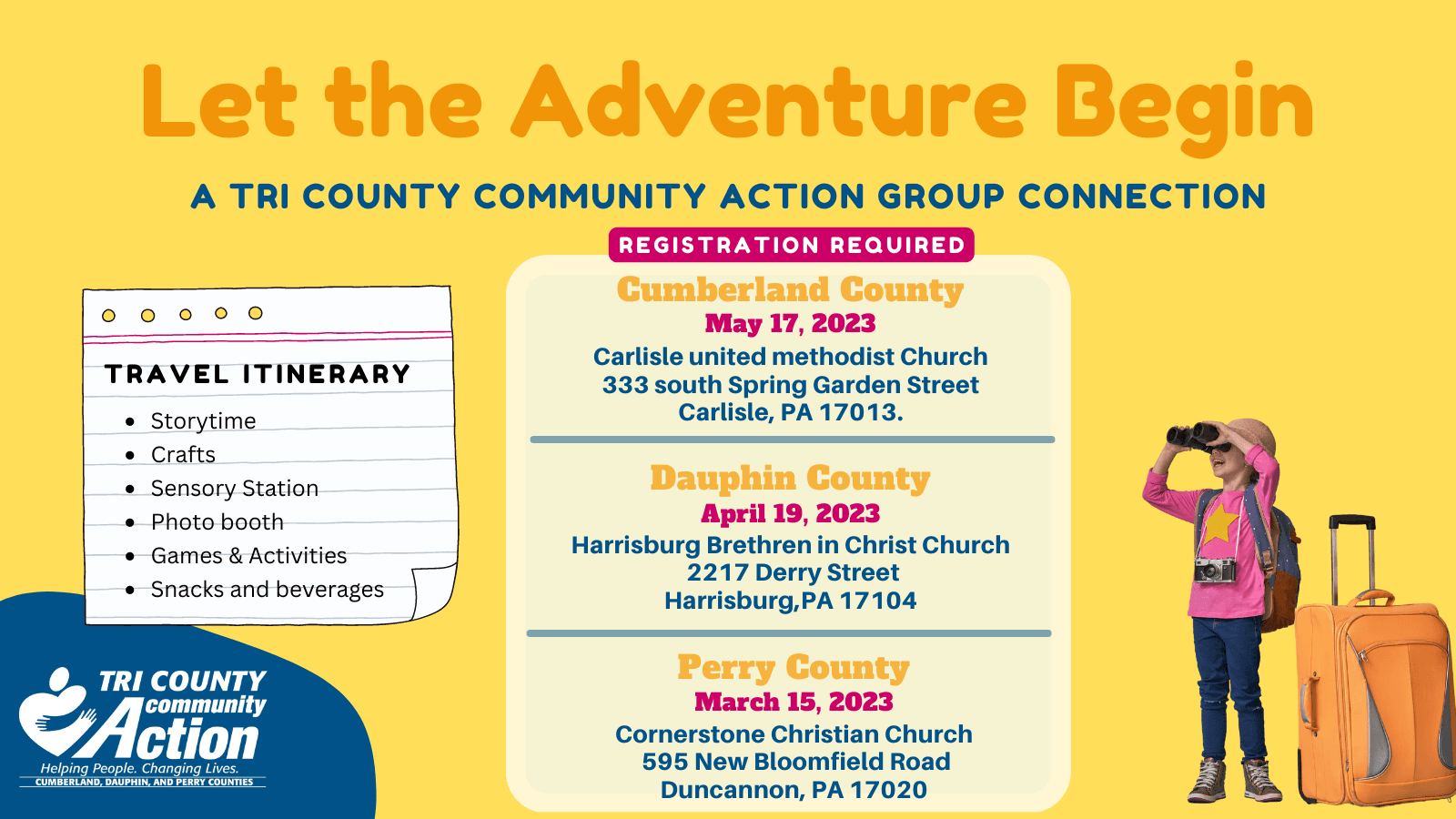 Let the Adventure Begin | Dauphin County Group Connection