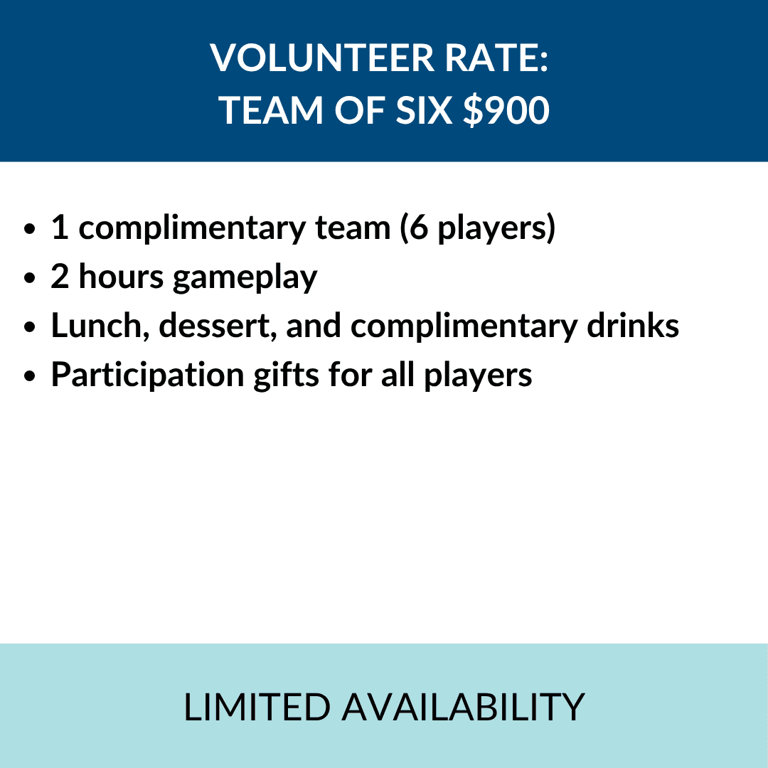 VOLUNTEER RATE: Team of 6