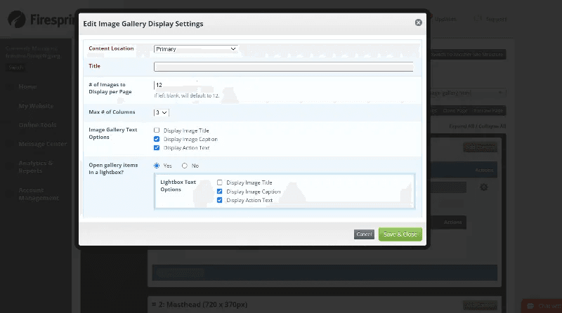 Adding an Image Gallery