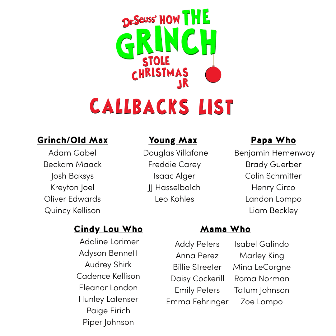 Callbacks List