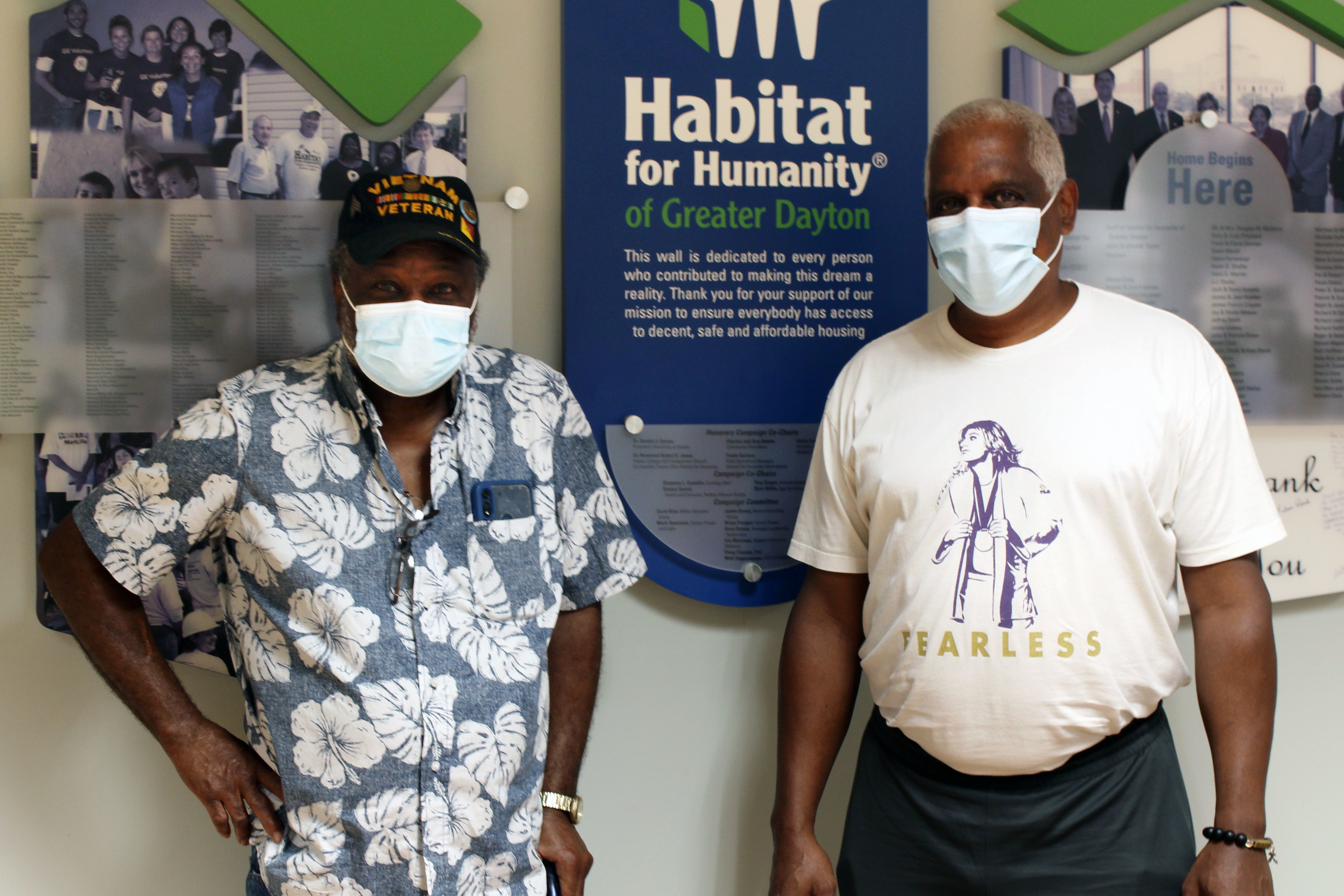 Veteran, Larry Jackson and Dayton Habitat's Galen Curry.