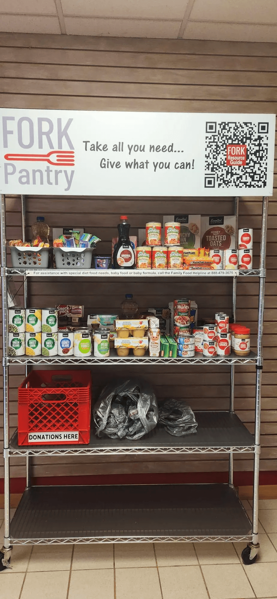 A picture of our FORK pantry.