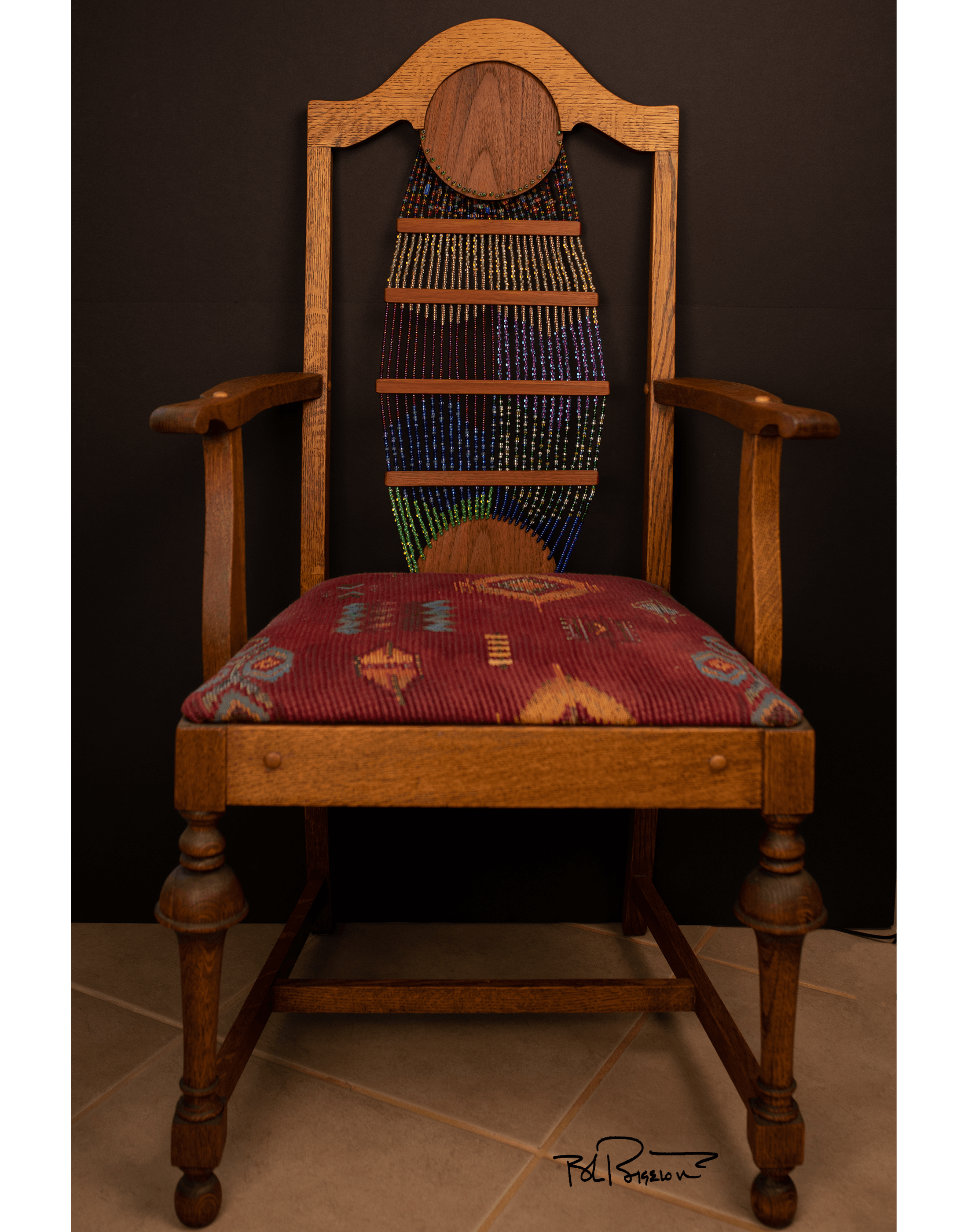 Beaded Antique Chair